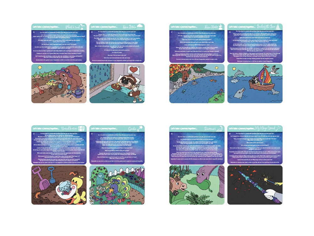 Mindful Living Meditation Friends Cards - English Edition