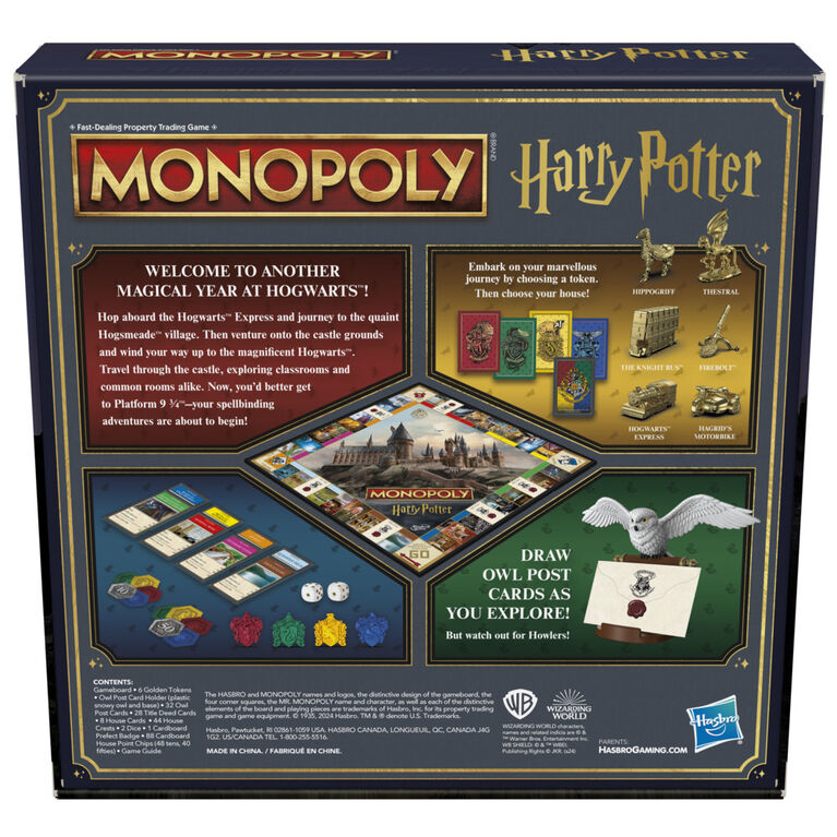 Jeu de plateau Monopoly édition HARRY POTTER - Édition anglaise
