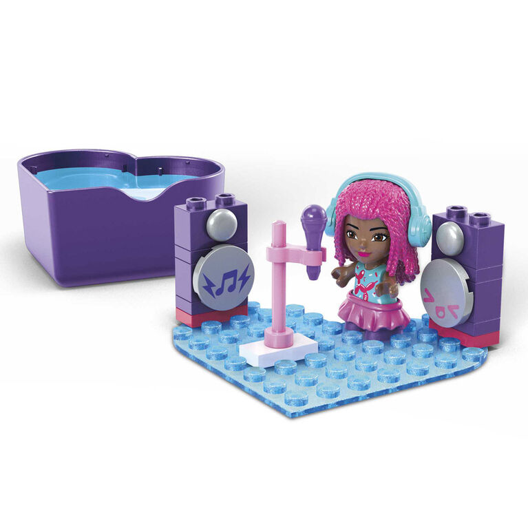 Mega Barbie Color Reveal Karaoke Party Building Set with Micro-Doll & Accessories (25 pcs)