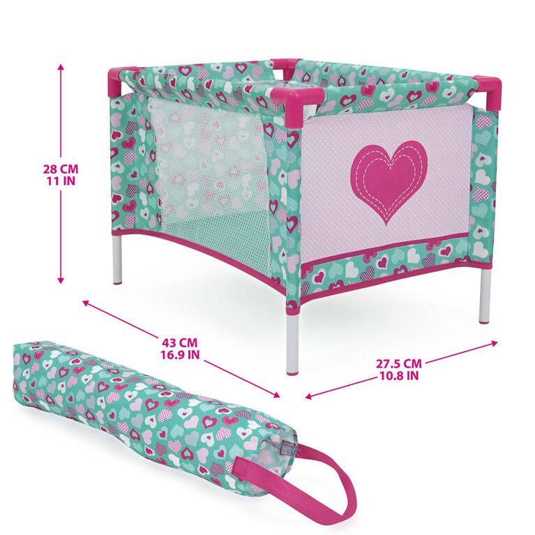 Ensemble de jeu pour poupée 21 pièces, motif Mint Heart