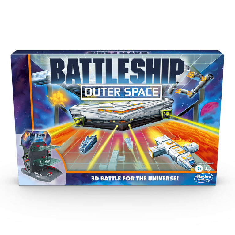 Battleship Outer Space 3D Board Game, 2 Player Strategy Game - English Edition - R Exclusive