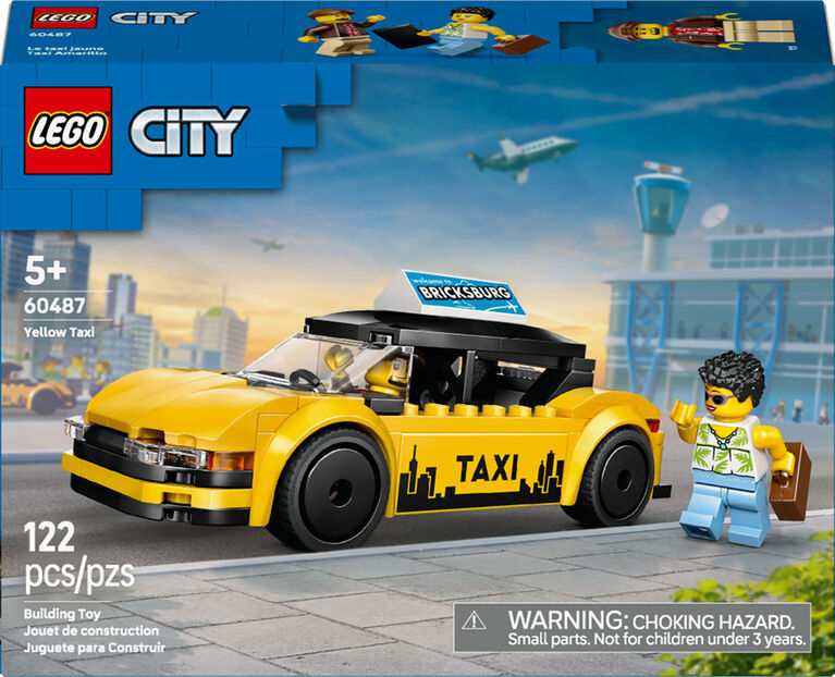 LEGO City Yellow Taxi Car Building Toy for Kids - Pretend Play Set for Boys & Girls, Ages 5+ - 60487