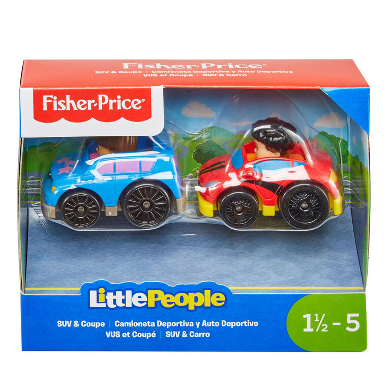 Fisher-Price Little People Wheelies 2-Pack, SUV & Coupe