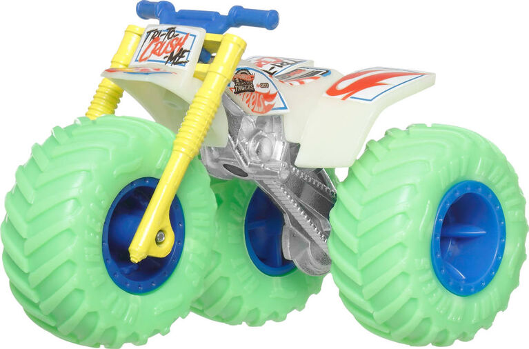 Véhicule Hot Wheels Monster Trucks Glows in the Dark Tri-To-Crush-Me Véhicule Hot Wheels Monster Trucks Glows in the Dark Tri-To-Crush-Me