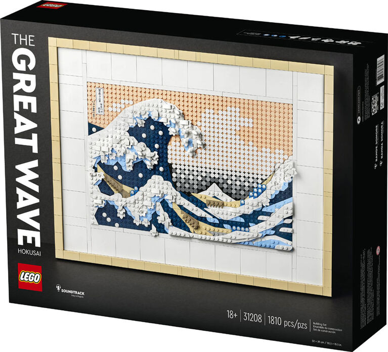 LEGO Art Hokusai - La grande vague; kit de construction d'oeuvre d'art, cadre décoratif 31208