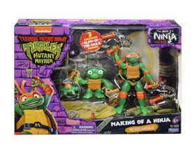 Teenage Mutant Ninja Turtles: Mutant Mayhem Making of a Turtle Michelangelo Figure 3Pk Bundle - R Exclusive