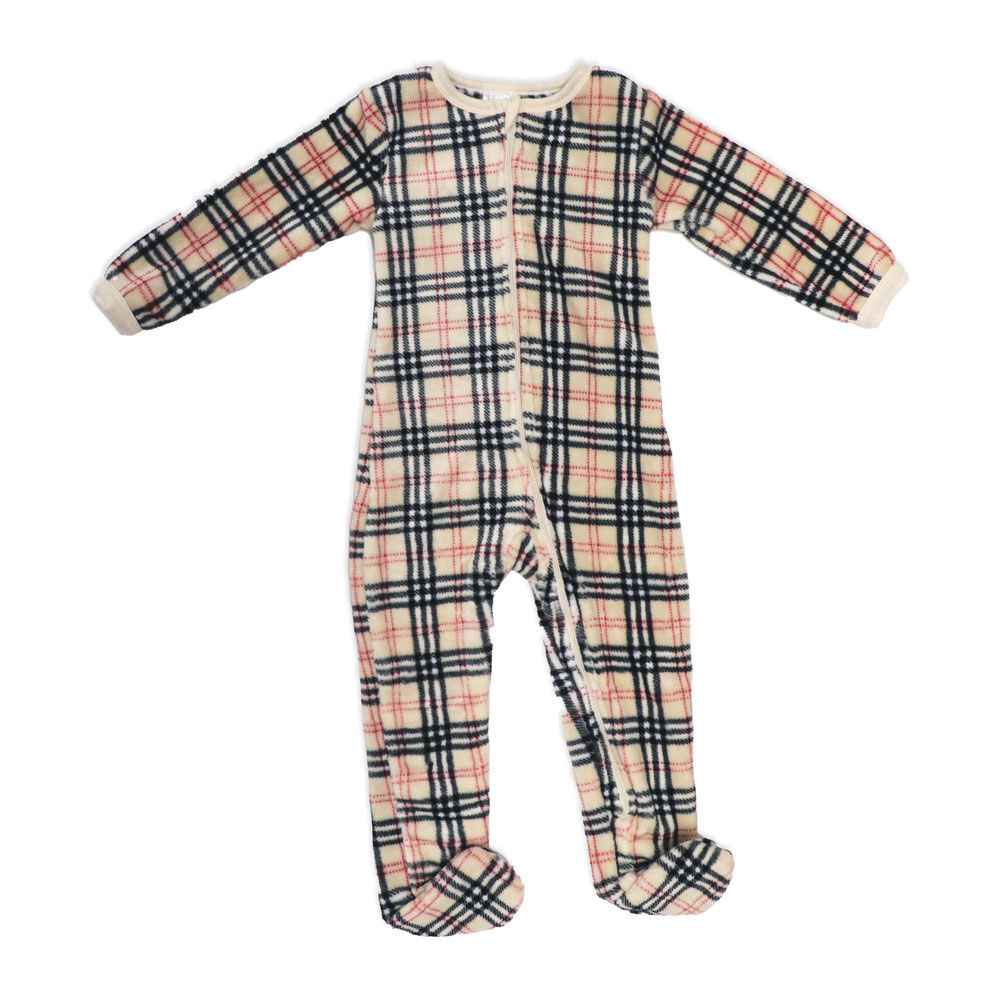 Baby Mode Plush Sleeper: Tan Plaid