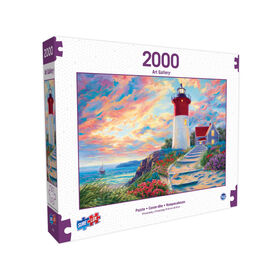Sure-Lox Puzzles - Art Gallery Collection - Lighthouse at Sunset