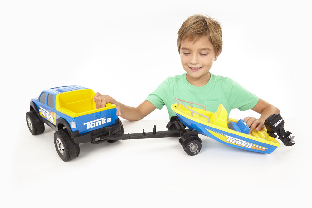 Truck pulling boat toy store