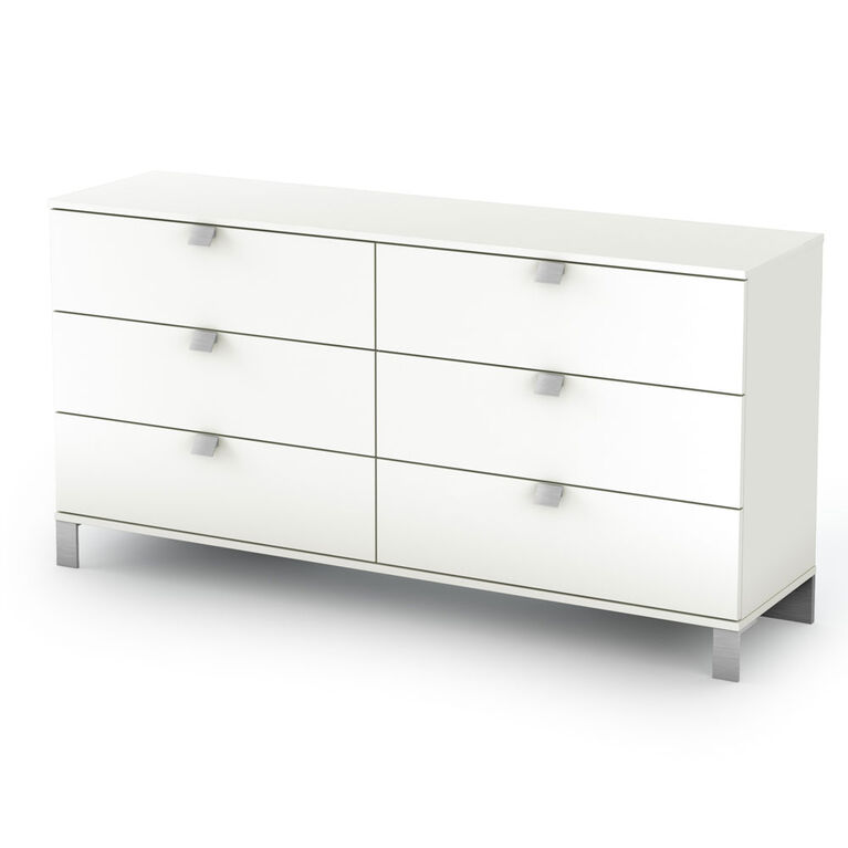 Spark 6 Drawer Double Dresser Pure White Toys R Us Canada