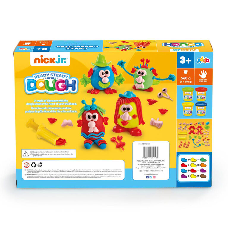 Coffret Ready Steady Dough Crazy Characters de Nick Jr - Notre exclusivité