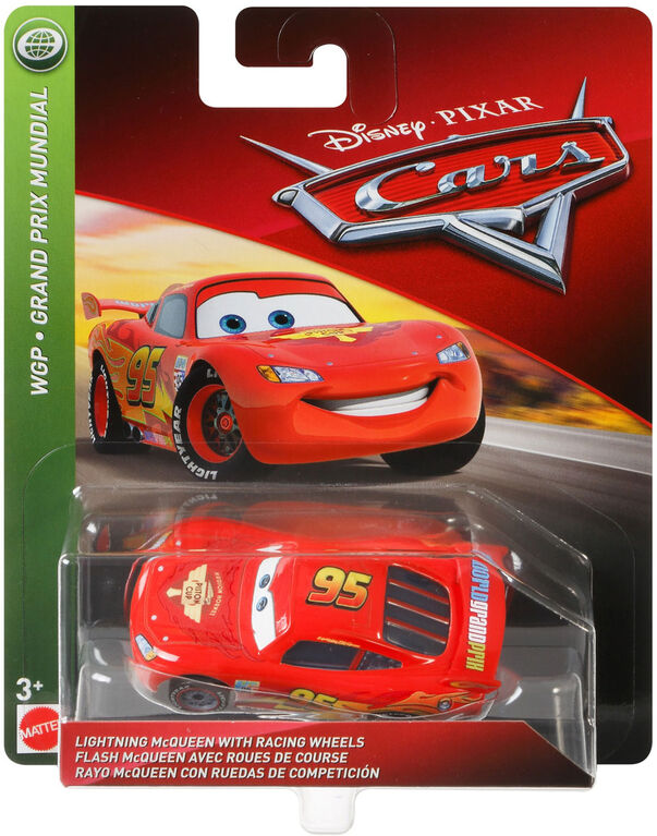 Disney Pixar Cars petite voiture Flash McQueen, rouge avec pneus de course,  jouet pour enfant, FLM20 : : Jeux et Jouets
