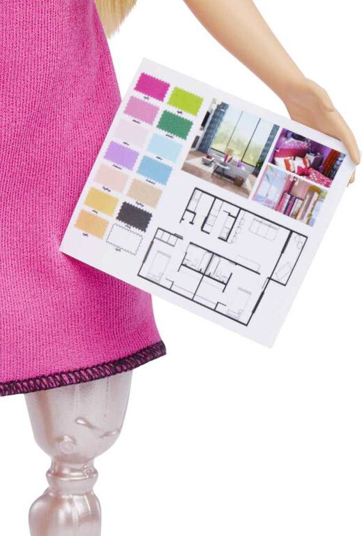 Barbie - Poupée Décoratrice d'intérieur, blonde, jambe artificielle