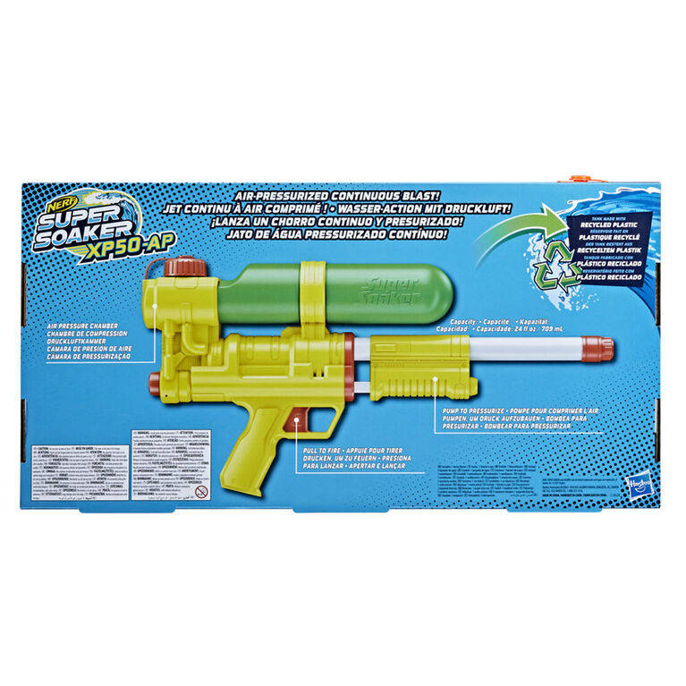 Nerf Super Soaker XP50-AP Water Blaster Air-Pressurized Continuous Water Blast