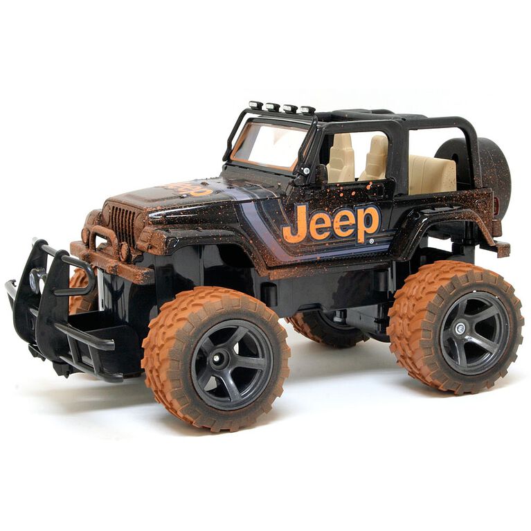 Véhicule radiocommandé New Bright 1:15 R/C Mud Slinger Jeep Wrangler.