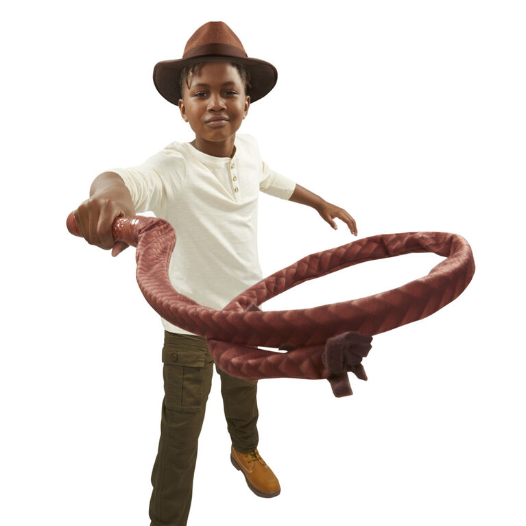 Indiana Jones Action-Crackin' Whip Roleplay Toy, Indiana Jones Whip for Indiana Jones Costume