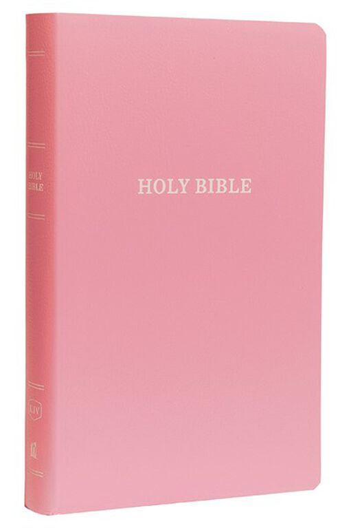 KJV Holy Bible Gift and Award Pink Leather Look Red Letter Comfort Print King James Version - English Edition