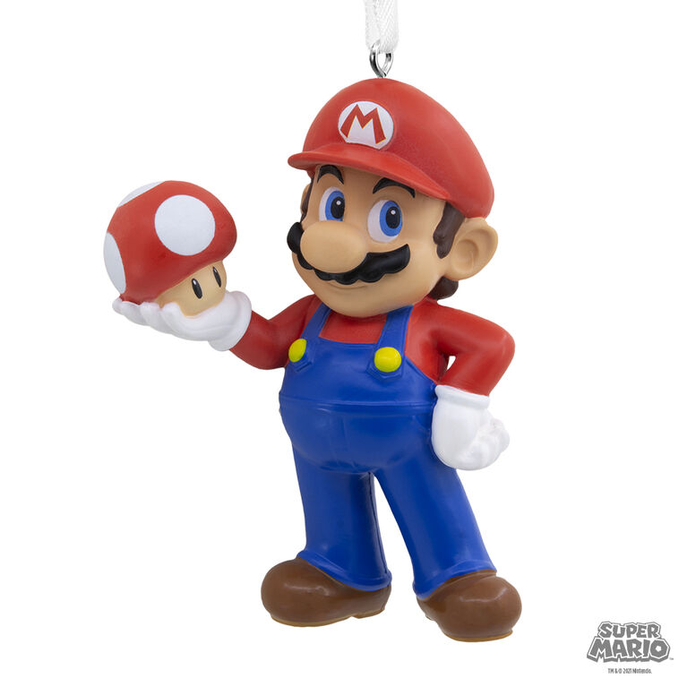 Hallmark Nintendo Super Mario With Super Mushroom Christmas Ornament
