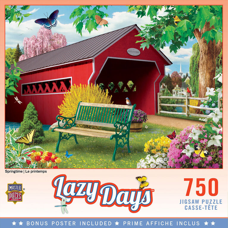 Lazy Days 750 Piece Puzzle - Springtime
