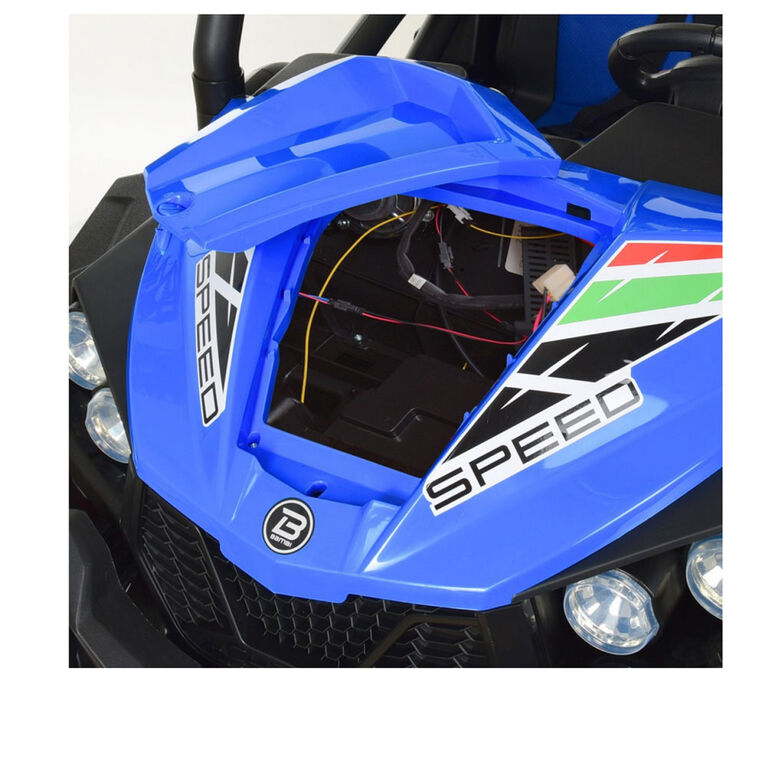KidsVip 24V Kids & Toddlers UTV Viper 4WD Ride on car w/Remote Control - Blue - English Edition