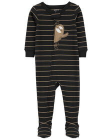 Carter's One Piece Sloth 100% Snug Fit Cotton Footie Pajamas Black 3T