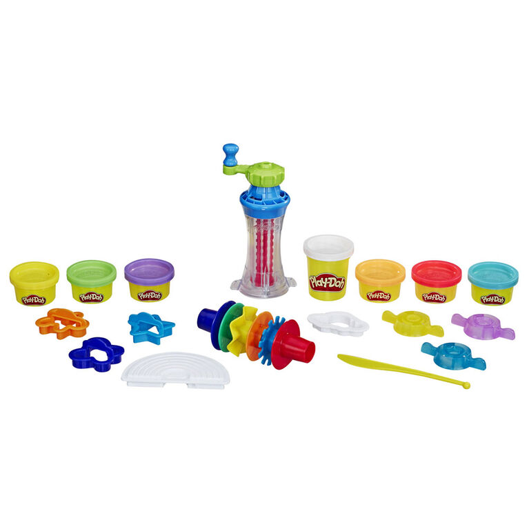 Play-Doh Rainbow Twirl Set with 8 Non-Toxic Cans Featuring 3-in-1 Rainbow Compound - R Exclusive
