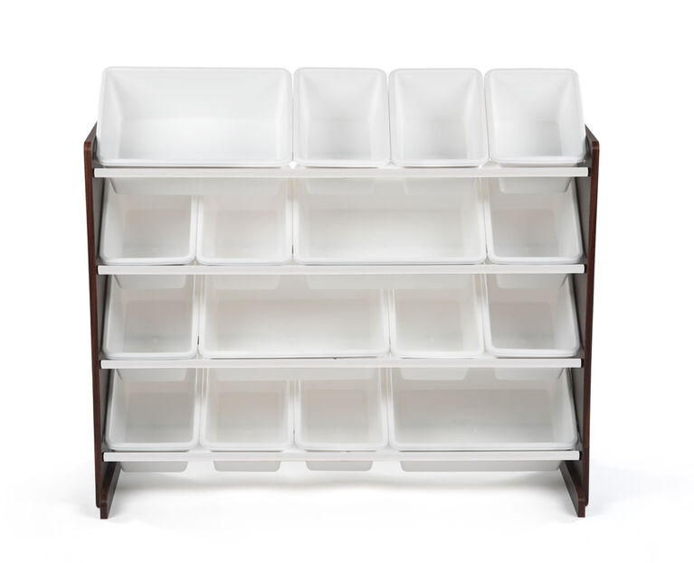 Toy Organizer with 16 Bins, Espresso