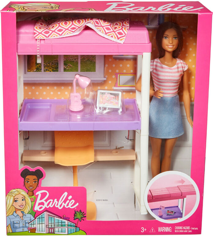 Barbie Doll & Loft Bed Set