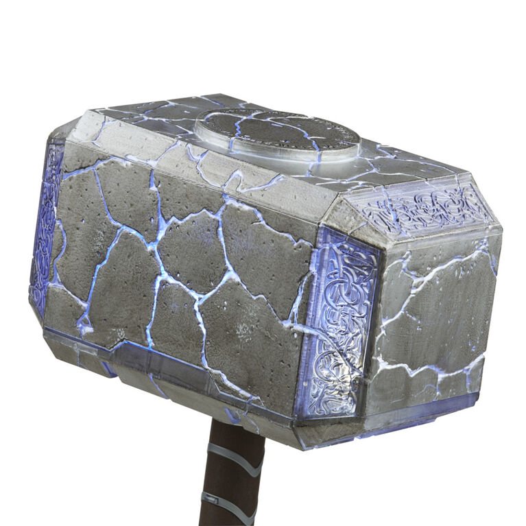 Marvel Legends Mighty Thor Mjolnir Premium Electronic Roleplay Hammer with lights and sound FX, Mighty Thor Love and Thunder Roleplay Item