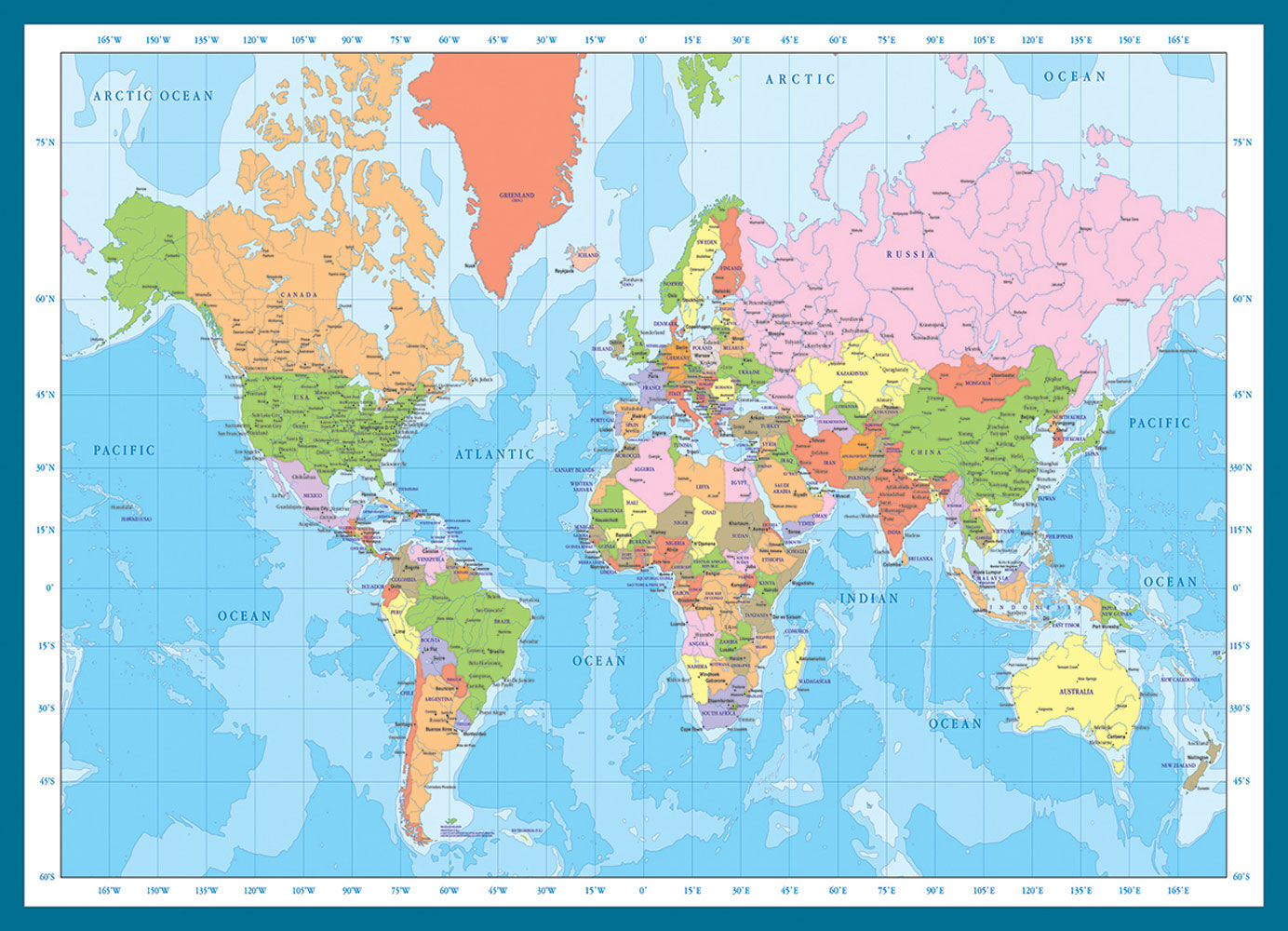 Eurographics Map of the World Oversize 300 Piece Puzzle