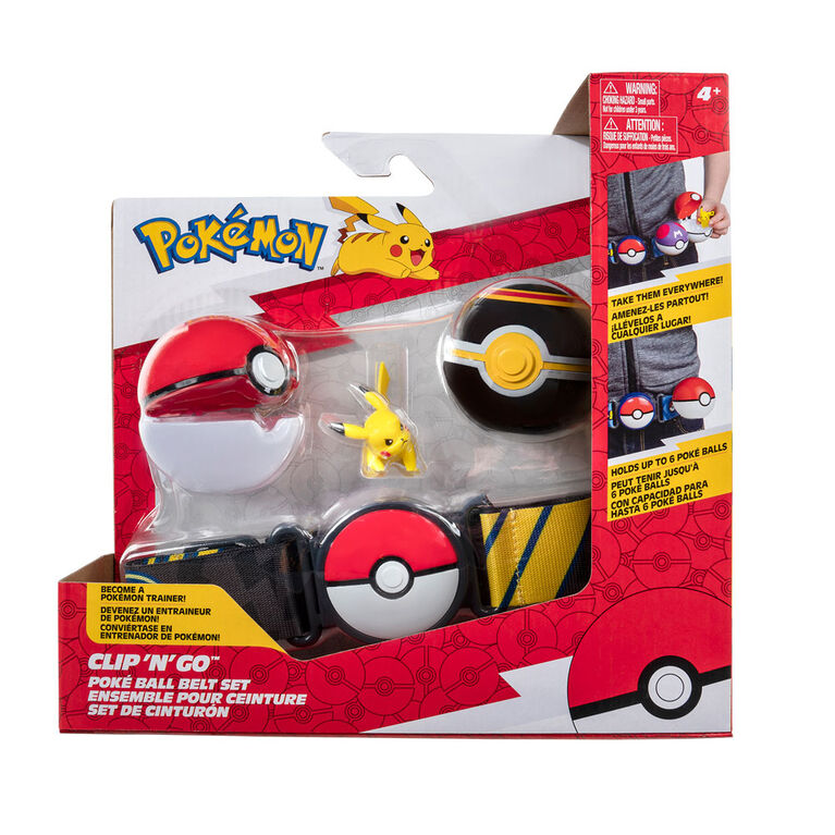 Pokémon Clip 'N' Go Belt Set - Pikachu + Poké Ball and Level Ball