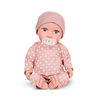 Babi Poupée - Yeux bleu-gris et chapeau rose Poupée nouveau-née de 36 cm avec pyjama rose