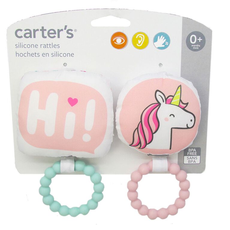 Carter's Silicone Rattle and Teether Set Unicorn