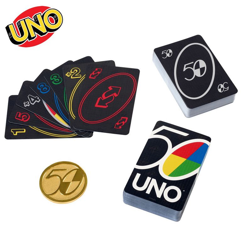 UNO - Jeu de cartes assorties Premium 50th Anniversary Edition