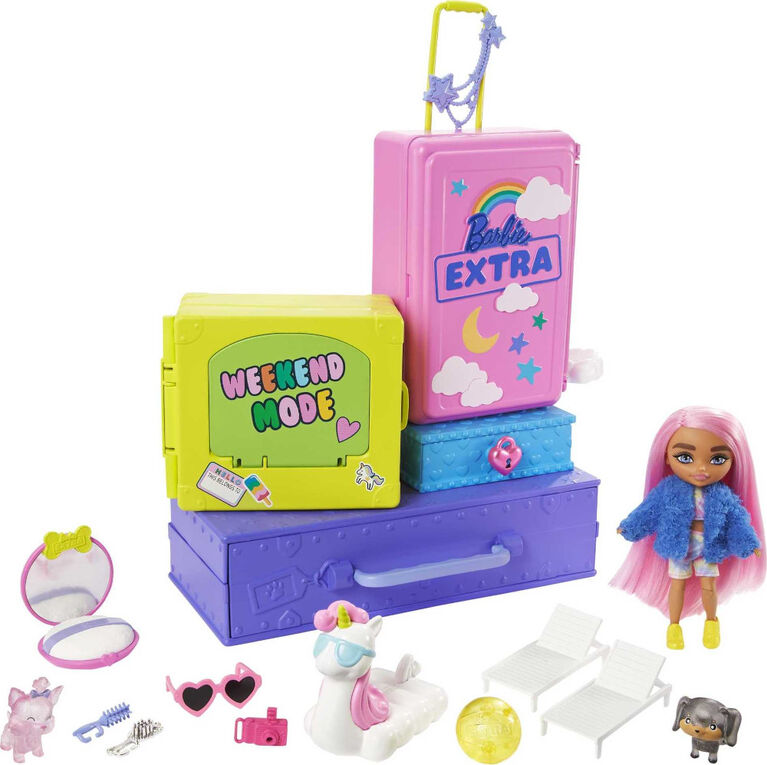 Barbie Extra Pets and Minis Playset with Exclusive Doll, 2 Puppies and Accessories