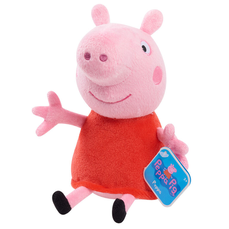 Peppa Pig 8-Inch Bean Plush Peppa Pig, Super Soft and Cuddly Small Plush Stuffed Animal