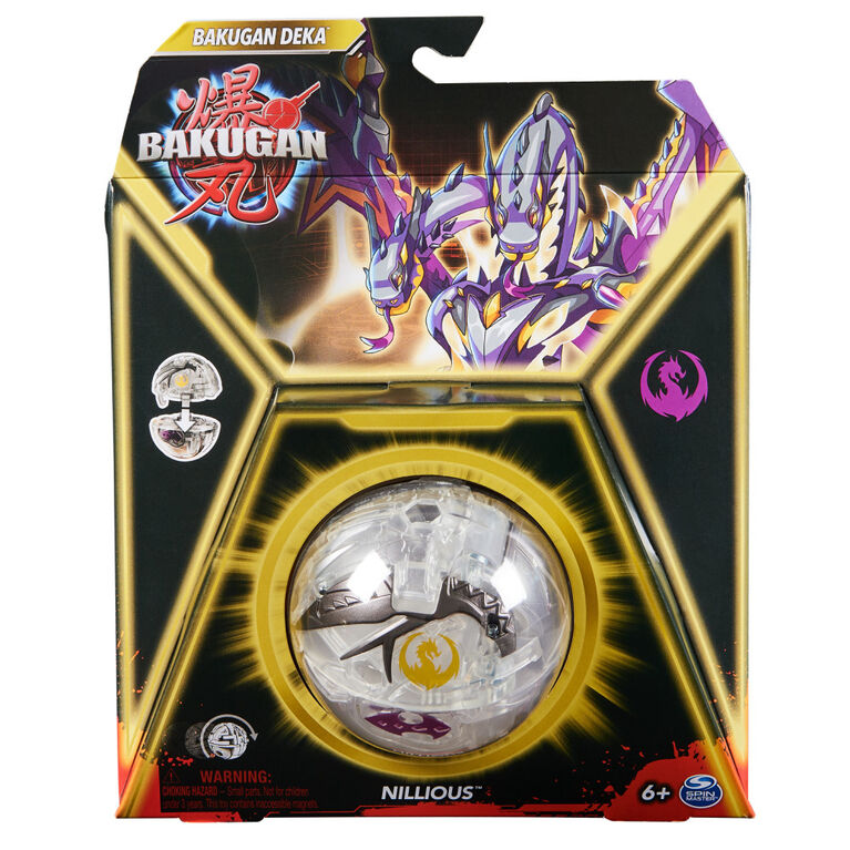 Bakugan Deka, Nillious, Jumbo Collectible, Customizable Action Figure and Trading Cards, Combine & Brawl