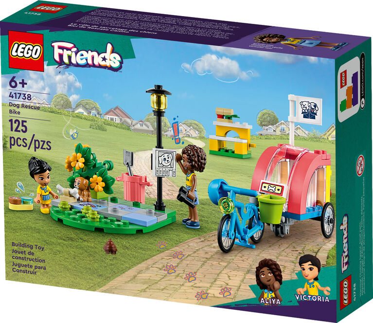 LEGO Friends Le vélo de sauvetage des chiens 41738 Ensemble de jeu de construction (125 pièces)