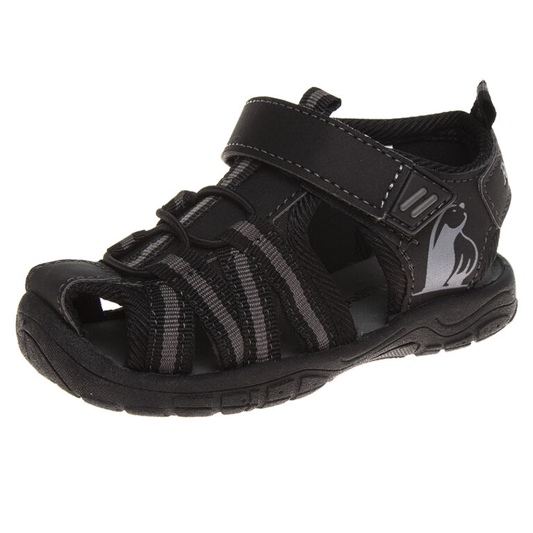 Toddler Black/Grey Sandal Size 7