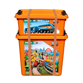 BRIO World - 33977 Ensemble de Tunnel d'Action Smart Tech Deluxe - Édition anglaise
