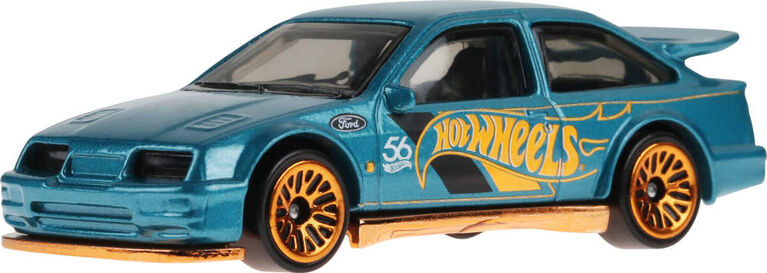 Voiture ou camion Hot Wheels à l'échelle 1:64 avec déco turquoise et cuivre (Les modèles peuvent varier)