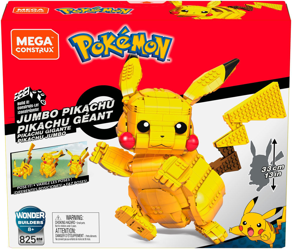 mega construx pokemon jumbo pikachu building set