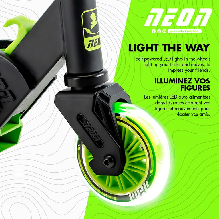 Yvolution Neon Vector Trottinette à 2 roues - Verte