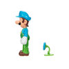 Super Mario 4 Inch Figure - Ice Luigi with Ice Flower