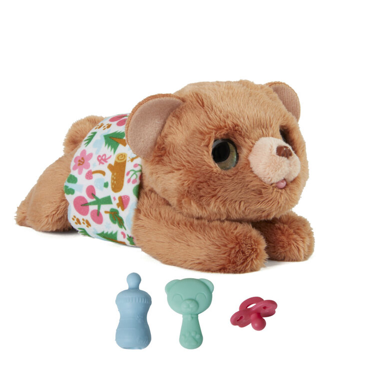 furReal Newborns Bear Interactive Animatronic Plush Toy: Electronic Pet with Sound Effects, Closing Eyes,Ages 4 and up