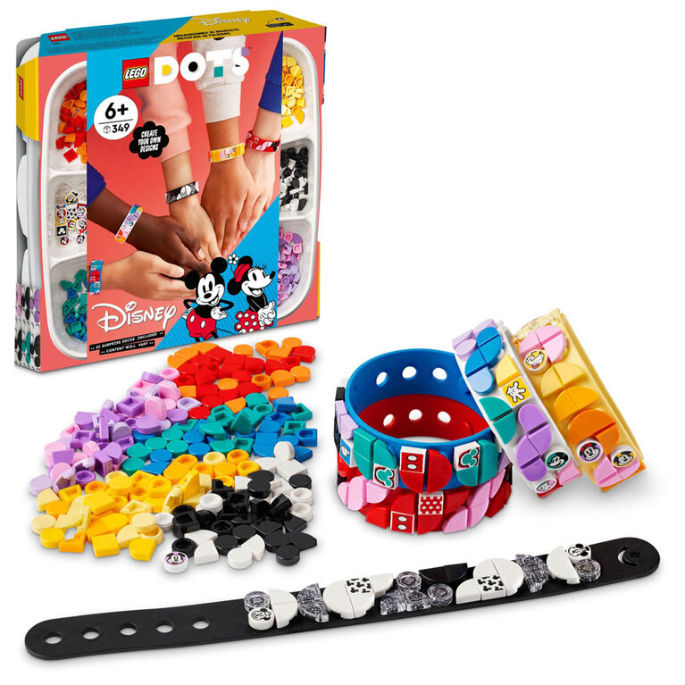 LEGO DOTS  Disney Mégaensemble de bracelets Mickey et ses amis 41947, Ensemble de bricolage (349 pièces)