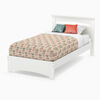 Libra Complete Bed with Headboard- Pure White
