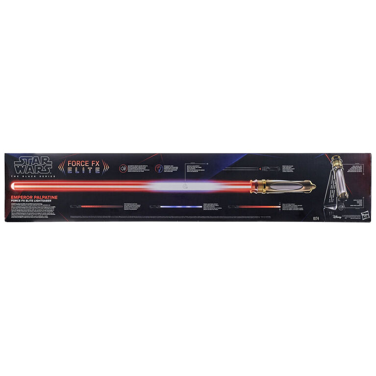 Star Wars The Black Series Emperor Palpatine Force FX Elite Lightsaber with Advanced LED and Sound Effects