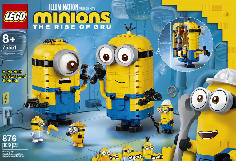 LEGO Minions Les maxi-Minions et leurs repaires 75551 (876 pièces)