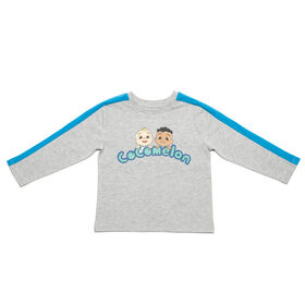 Cocomelon - Long Sleeve - Grey Heather & Blue  - Size 3T - Toys R Us Exclusive